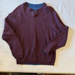Tommy Bahama Reversible Purple and Blue Crewneck Sweater